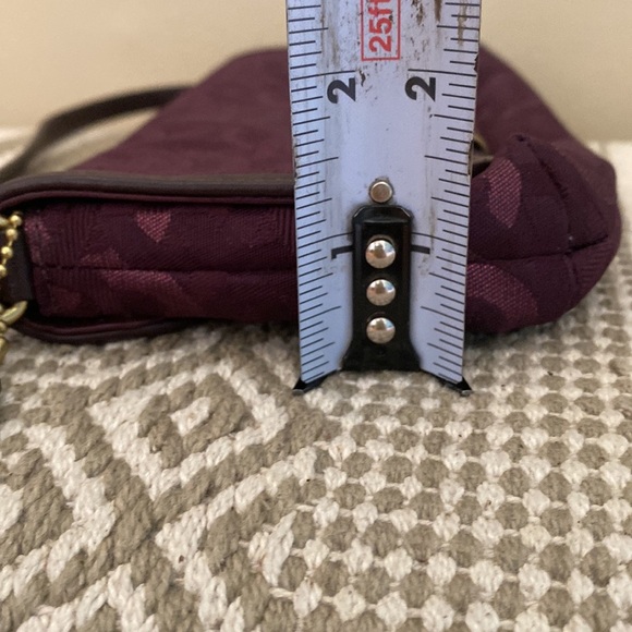 Coach Kristen Gunmetal Purple Chain Link Large Wristlet Clutch 46367 preppy - Picture 15 of 15